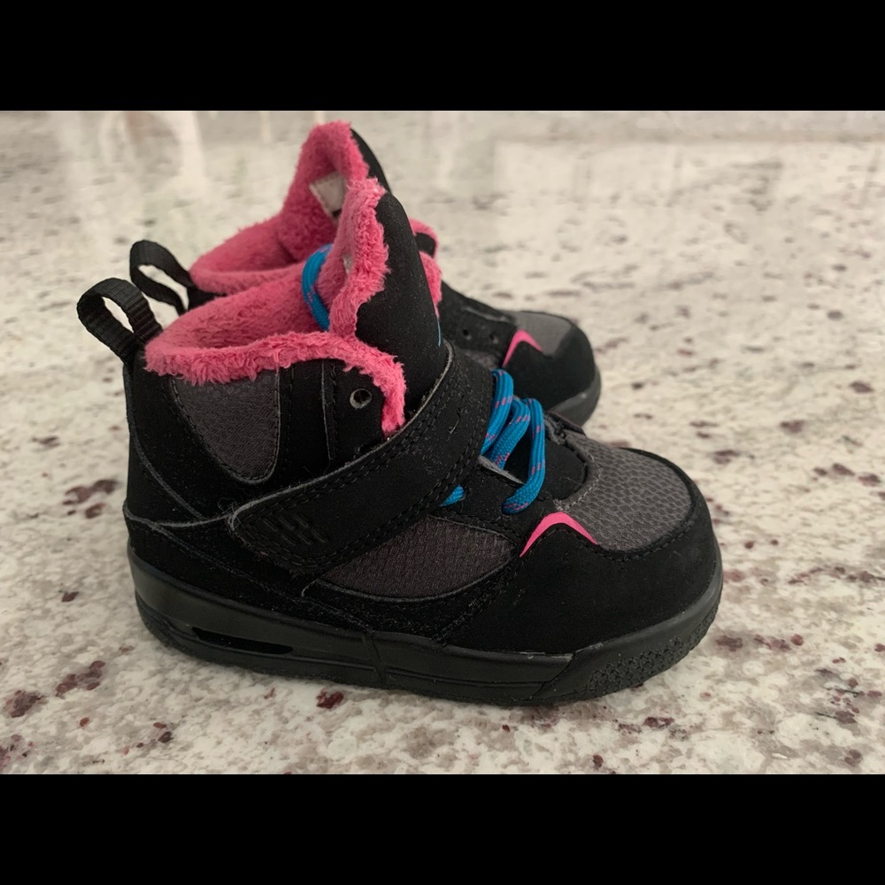 Authentic Air Jordan Flight 45 Trek‎ Toddler TD Black Dynamic 467931-008 Sz 7